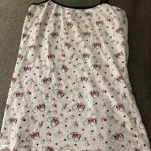 Pink and black star tank top